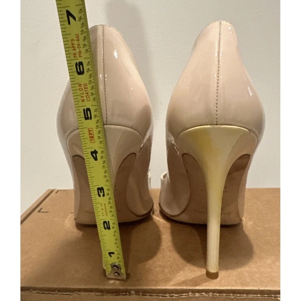 Kate Spade Size 10 Linden Patent Leather High Pump Nude Made in Italy **READ**